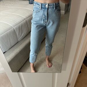 Zara Light Blue Cropped Women's Jeans